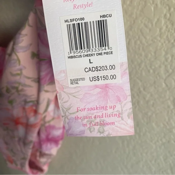 Love Shack Fancy X Hurley Hibiscus Cheeky One Piece Swim Suit Floral Cut… - Picture 14 of 17